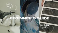 three different pictures with the words beginner's guide written on them