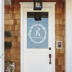 a white door with a sign that says robinson house