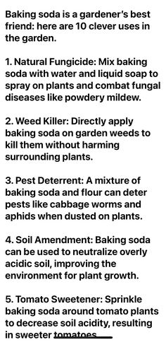 the recipe for baking soda is shown in black and white, with instructions to make it