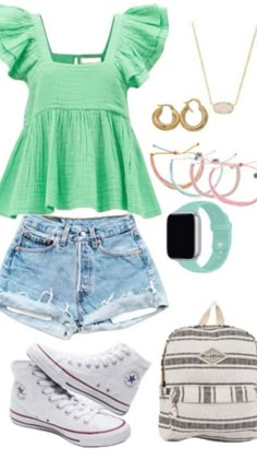 Teen Girl School Outfits, Teen Girl Summer Outfits, Summer Outfits Teen, Teen Summer Outfits, June Outfits, Montana Outfits, 8th Grade Outfits, Preppy Basics, Preppy Ootd