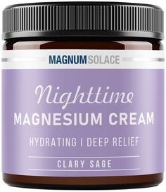 PRICES MAY VARY. MINERAL-RICH: This magnesium cream is a topical magnesium lotion formulated with mineral-rich Dead Sea Salts, namely magnesium. For thousands of years, many have journeyed to the Dead Sea for its healing properties. TIP #1: APPLY AT NIGHTTIME BEFORE BED – Follow this tip and you’ll be on your way. Consistent, nightly use of the topical magnesium chloride cream is highly recommended. TIP #2: APPLY TO LEGS: Apply to your legs or hips for easiest application and where it’s often ne Magnesium Cream, Topical Magnesium, Magnesium Lotion, Magnesium Chloride, Magnesium Oil, Deep Relief, Clary Sage, Hospital Bag, Dead Sea