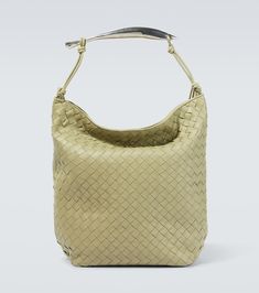 Find BOTTEGA VENETA Sardine Leather Tote Bag on Editorialist. Material: lamb leather. Lining: suede. Made in Italy. Designer color name: Travertine-Vintag Si. Internal details: internal zipped pocket, internal slot pockets. Leather shoulder strap, Top handle. Closure: magnetic fastening. Comes with dust bag. Trim: brass. Woven Leather Tote, New Bottega, Latest Bags, Green Bag, Black Tote Bag, Leather Tote Bag, Bottega Veneta, Leather Tote, Bucket Bag