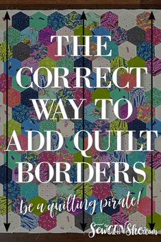 the correct way to add quilt borders