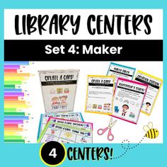 the library center set 4 maker includes four activities