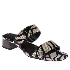 Sanctuary Smart Creation Revive Beaded Sandal  Beaded details bring a bohemian feel to the Revive double-band sandal. This chic, slip-on style features a fabric upper, square toe and comfortable low block heel. Black Beaded Sandals For Spring, Adjustable Black Beaded Sandals, Black Beaded Adjustable Sandals, Spring Black Beaded Sandals, Black Adjustable Sandals With Cork-bed Midsoles, Adjustable Beaded Open-toe Sandals, Fashion Shoes Sandals, Beaded Sandals, Black Synthetic T-strap Sandals With Buckle Closure