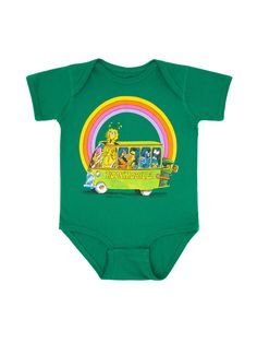 Soft baby green onesie featuring an illustration of the Sesame Street bookmobile. Each purchase helps to fund literacy programs and book donations to communities in need. Kate Baby, Vintage Sesame Street, Literacy Programs, Donate Books, Toy Story Birthday, Toy Story Party, Cotton Bodysuit, Green Baby, Kids' Book