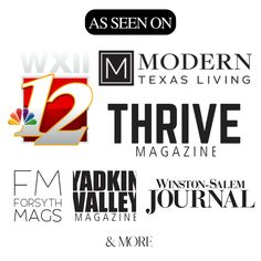 four different logos for magazines and magazines