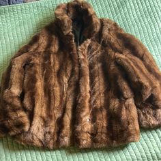 Blushe Faux Fur/ Genuine Leather Reversible Jacket Excellent Condition!! So Thick And Warm Faux Fur Is Very Soft Missy 16 Brown Faux Fur Lined Outerwear, Classic Brown Faux Fur Outerwear, Vintage Mink Outerwear With Faux Fur Trim, Vintage Brown Faux Fur Outerwear, Fluffy Mink-colored Long Sleeve Outerwear, Hooded Mink-colored Faux Fur Outerwear, Black And Tan, Faux Fur, Genuine Leather