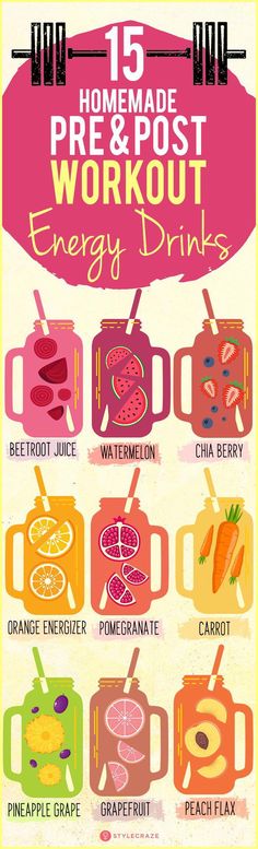 the poster shows different types of food and drinks