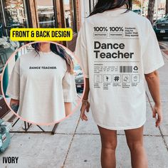 Know someone who is a dance teacher? Get them this funny dance teacher shirt! Our heavy blend shirts are made from 100% ring spun cotton and are double stitched on all seams as well as pre-shrunk for superior product durability. This shirt has a relaxed fit. For an oversized look or dress look, please size up. Purchase does not include photo props. ⭐Shipping ⭐ Our goal is to ship your order out as quickly as possible. Once you place your order, it takes 1 to 5 business days to ship out your orde Dance Teacher Shirt, Dance Teacher Gifts, Funny Dance, School Spirit Shirts, 100th Day Of School, Dance Humor, Spirit Shirts, Dance Teacher, School Humor