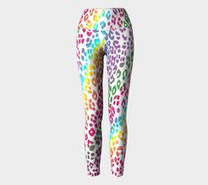 RAINBOW CHEETAH PRINT LEGGINGS YOGA PANTS WOMENS DESIGNER ANIMAL PRINT LEGGING'S Eco-Friendly - Created for you & Our Planet! Made to order in our assisted efforts to reduce unnecessary waste created by mass production. Made to last, our fabric won't lose shape and our vibrant prints never fade. Opaque, safe to wear for working out. From yoga to dinner - Dress them up or dress them down, make them your own, be you be a star! Our fabric is medium weight and sturdy, yet breathable and stretche Multicolor Casual Yoga Pants For Pilates, Casual Multicolor Yoga Pants For Pilates, Stretch Multicolor Yoga Pants, Casual Multicolor Leggings For Pilates, Multicolor Stretch Yoga Pants For Pilates, Fitted Multicolor Long Yoga Pants, Multicolor Stretch Activewear Pants, Multicolor Fitted Full-length Yoga Pants, Multicolor Bottoms For Pilates