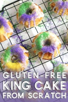 the cover of gluten - free king cake from scratch