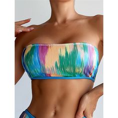 Features: Elevate your poolside style with our New Colorful Bandeau Ribbed Brazilian Bikini. Designed for the modern woman, this swimsuit offers a comfortable and flattering fit with its bandeau style top and high-waisted bottoms. Made with high-quality ribbed fabric, this bikini is sure to make a splash at the beach or pool. Poolside Style, Poolside Fashion, Swimsuits High Waisted, Ribbed Fabric, Modern Woman, At The Beach, Women Swimsuits, Womens Swimwear, The Modern