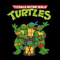 the teenage mutant ninja turtles are on top of each other in this t - shirt