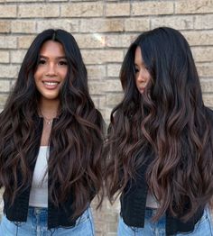 Highlights For 2023, Chocolate Balayage Hair, Dark Chocolate Balayage, Chocolate Balayage, Black Hair Ombre, Dark Chocolate Hair