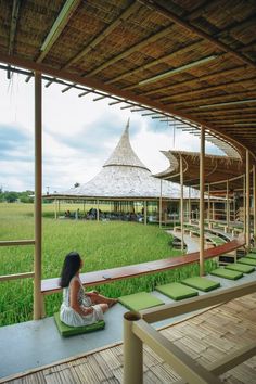 Rooftop Restaurant Design, Resort Plan, Outdoor Restaurant Design, Bamboo House Design, Small Cafe Design