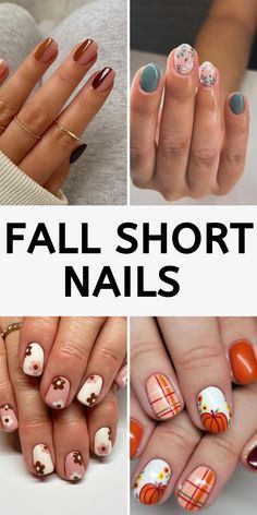 You can never go wrong with a fresh mani! 🎨✨ Find the look that speaks to you and get creative with your nails. 💕 Save this pin for your next appointment! Cute Fall Nail Ideas For Acrylics, October Nails 2024 Short, Shellac Ideas For Short Nails, Floral Nails Fall, Small Nails Design Fall, Fall October Nails Short, Fall Nails Trend 2024, Cute Fall Nails Short Square, Fall Nails At Home Easy