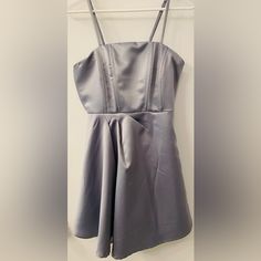 Size Xs/0, Never Worn, Mini Dress, Has Pockets, Perfect For Party Or Semi Formal Silver Party Dress, Dresses Silver, Eshakti Dress, Silver Party, Silver Dress, Semi Formal, Colorful Dresses, Party Dress, Mini Dress