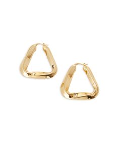 Bottega Veneta Triangle Hoop Earrings Botegavenetta Earrings, Bottega Veneta Accessories, Bottega Veneta Jewelry, Bottega Veneta Earrings, Online Earrings, Bottega Veneta, Gold Earrings, Jewelry Accessories, In Store