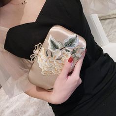 Free U.S. shipping. Style: Embroidered , color:Champagne, suite for season：Spring, Summer, Autumn, Winter ，, Material Satin, Champange Flowers Embroideried Box Clutch Purses Evening Bags Christmas Traditional, Bag Embroidery, Sequin Clutch, Rhinestone Clutch, Lv Bags, Wedding Clutch, Box Clutch, Clutch Purse Evening, Evening Purse