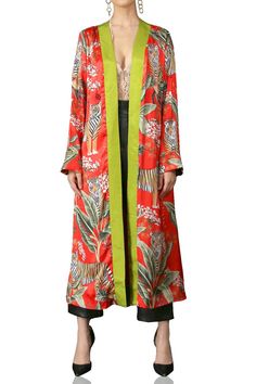 Designer Duster Jacket - Luxury Robes & Kimonos - Women' s Belted Robes – Kyle x Shahida Kimono Dress Outfit, Silk Duster, Women Silk Robe, Silk Robes, Luxury Robes, Dresses Printed, Belted Robe, Luxury Loungewear, Silk Coat