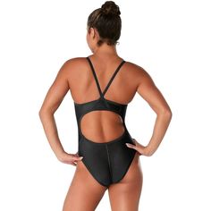 Speedo Women's Black Swimsuit One Piece Prolt Flyback Solid 6 / 32 Condition Is New Approximate Measurements Taken With The Garment Laying Flat Armpit To Armpit 12" (Unstretched) Waist 9.5" (Unstretched) Shoulder To Hem 22" Materials 78% Recycled Polyester, 22% Lycra / Elastane Closure Type Pull On Care Instructions Hand Wash Only Fabric: Speedo Eco Prolt (Durability From The Polyester / Stretch And Comfort From The Spandex) Block The Burn: Upf 50+ Protection Blocks Up To 98% Of The Sun’s Harmfu Black Sports Swimwear With Moderate Back Coverage, Sports Swimwear Closed Back Fitted, Black Sports Swimwear With Solid Back, Black Fitted Swimwear With Back Closure, Sporty Black Backless Swimwear, Black Sports Swimwear With Mesh Back, Fitted Black Swimwear With Back Closure, Black Sporty Backless Swimwear, Black Swimwear With Back Closure