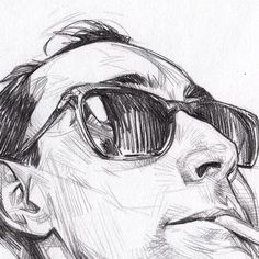 Dave Malan on Instagram: "Godard avoiding the sun ✏️ #sketchbook #drawing #portrait #sketch #pencildrawing" Dave Malan, Portrait Sketch, Drawing Portrait, Sketchbook Drawing, Pencil Drawings, The Sun, Sketch Book, Sun