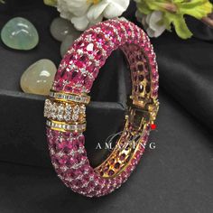 Luxury Multi-stone Round Bangle, Luxury Red Ruby Bangle, Luxury Ruby Bangle, Ruby And Emerald Bangles, Contemporary Bangles, Kada Bangles, Solid Gold Bangle, Ruby Bangles, Jewelry Bangles