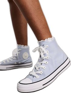 Light Blue Lace-up High-top Sneakers With Rubber Sole, Light Blue High-top Sneakers With Laces, Casual Light Blue High-top Sneakers With Laces, Light Blue High-top Sneakers For Spring, Summer Converse Sneakers In Light Blue, Rodeo Chic, Nike Air Max Jordan, All Star Sneakers, Leggings Sale