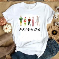 Elf Grinch, Avengers Shirt, Cheer Tshirts, Best Friend Day, Friends Tshirt, Christmas Characters, Friends Shirt, Note Writing, Direct To Garment Printer