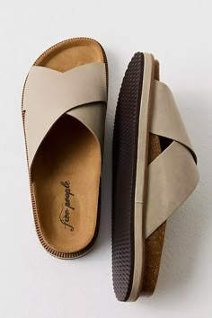 Sidelines Footbed Sandals | Free People Casual Footbed Sandals With Leather And Cross Strap, Casual Sandals With Textured Footbed And Cross Strap, Casual Cross-strap Sandals With Textured Footbed, Casual Cross Strap Sandals With Textured Footbed, Casual Footbed Sandals With Textured Footbed And Cross Strap, Casual Cross Strap Footbed Sandals, Spring Textured Footbed Cross Strap Sandals, Spring Cross Strap Footbed Sandals With Textured Footbed, Beach Footbed Sandals With Leather Footbed And Cross Strap