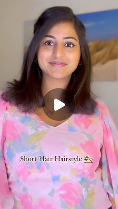 Short Hair Styles Indian, Party Hairstyles Indian, Simple Indian Hairstyles, Simple Party Hairstyles, Indian Hairstyles For Short Hair, Indian Party Hairstyles, Hairstyle Ideas Short Hair, Cute Hairstyle Ideas, Simple Braid