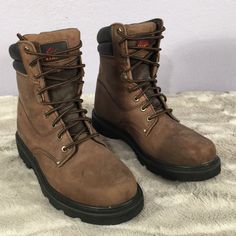 Good Preowned Condition Possibly Never Worn Itasca Brown Leather Force 10 Soft-Toe Work Boots Sz 8 Style Number 509010 Mens Outfits Dressy, Brown Work Boots, Oc Outfits, Leather Work Boots, Outfits Dressy, Work Boots Men, Leather Work, Work Boots, Leather Working