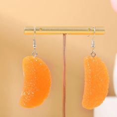 Buy Multiple Earrings From My Closet Fo Better Rates And Shipping. Nwt Large Tangerine Orange Slice Food Earrings Orange Citrus, Multiple Earrings, Music Box Vintage, Sapphire Necklace Pendants, Orange Slice, Kawaii Earrings, Bling Earrings, Bamboo Earrings, Food Earrings