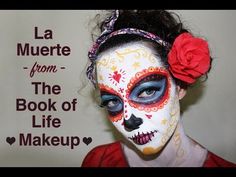 La Muerte (La Catrina) Book of Life Face Paint Tutorial La Muerte Book Of Life, Book Of Life Costume, Homeade Halloween Costumes, Simple Face Painting, Mime Face, Face Paint Tutorial, Homemade Face Paints, Paint Tutorial, Makeup Books