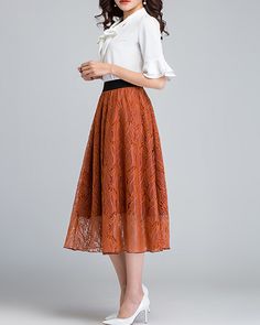 * A midi skirt with elastic waist. * Made of quality lace fabric and soft lining. * Can custom make waist size and skirt length. * Material: 90% polyester, 10% spandex * Size: True to US size, US 0-US 20 are available, you can let us know your usual size and height in your order. * Shipping: Free shipping Processing time : 5-7 Business days Delivery time : 7-20 Business days Tracking number available If you need rush order or expedited shipping, please let us know, thanks. Elegant Long Skirt With Lace Patchwork, Elegant Summer Skirt With Lace Patchwork, Lace Patchwork Maxi Skirt, Spring Lace Trim Midi Skirt, Chic Flared Skirt With Lace Trim, Chic Lace Skirt With Relaxed Fit, Chic Relaxed Lace Skirt, Chic Lace Lined Maxi Skirt, Spring Lace Patchwork Skirt