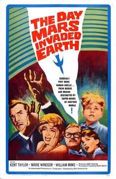 a movie poster for the day mars invaded earth, starring actors from left to right