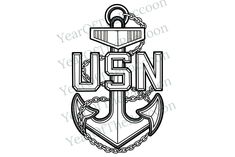 an anchor with the word usn on it