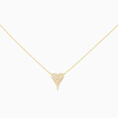 Dainty Heart Pendant Necklace With Diamond Accents, Gold Heart Necklace With Delicate Diamond Chain, Diamond Heart Pendant Necklace With Delicate Chain, Dainty Heart-shaped Gold Diamond Necklace, Dainty Gold Heart Diamond Necklace, Dainty Cubic Zirconia Necklace With Heart Charm, Delicate Diamond Heart Necklace, Yellow Gold Heart Cubic Zirconia Necklace, Heart-shaped Diamond Necklace With Adjustable Chain