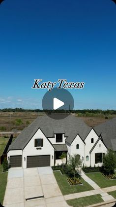 an aerial view of a house with the words kayy texas on it's screen