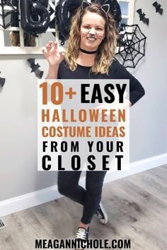 Costume Ideas From Your Closet, Quick Diy Halloween Costumes, Diy Adult Halloween Costumes, Easy Halloween Costume Ideas, Costumes Faciles, Top 10 Halloween Costumes, Easy Halloween Costumes For Women, Quick Halloween Costumes, Fashion Costume Halloween