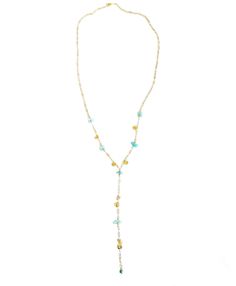 Simple and delicate. Made of amazonite with gold plated accents. 24” long, adjustable. Amazonite Necklace, Gold Plate, Product Launch, Plating, Gold