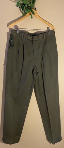 Dockers No Wrinkle Odyssey Twill Classic Fit Pleated Pants 36x34 Green NWT $54  | eBay Casual Full Length Pleated Pants, Classic Tapered Bottoms For Spring, Casual Fitted Pleated Pants, Classic Tapered Spring Pants, Classic Tapered Pants For Spring, Pleated Pants, Size Clothing, Mens Accessories, Mens Outfits