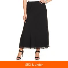 in stock Elegant Black Maxi Skirt For Spring, Elegant Flowy Black Skirt, Elegant Black Chiffon Skirt, Black Chiffon Relaxed Skirt, Elegant Chiffon Flared Skirt Bottoms, Elegant Flared Chiffon Skirt, Black Relaxed Chiffon Skirt, Elegant Chiffon Flared Skirt, Black Chiffon Maxi Skirt For Evening