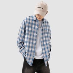 Material: 79.8% Polyester, 14.1% Cotton, 4.1% Viscose, 2% NylonFeatures: Shirts, lapel, long sleeve, plaid shirts, letter embroidered design, raw hem design, relaxed fit, soft and breathable, unisex, couple outfits.Style: Casual, college, streetwear