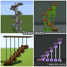 four different types of stairs in minecraft