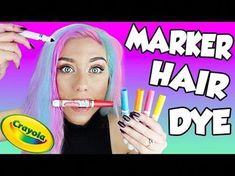 Dying your hair a unique color is a great way to express yourself. However, not everyone has the time or money to purchase special hair dyes or visit the salon. Additionally, not everyone can commit to having unusually-colored hair for a... Wash Out Hair Dye, Washable Hair Dye, Washable Hair Color, Wash Out Hair Color, Kids Hair Color, Diy Hair Dye, Temporary Hair Dye, Galaxy Hair, Crayola Markers