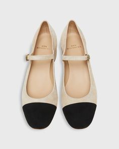 Cap-Toe Mary Jane Block Heel in Sand/Black Suede | Shop Ann Mashburn Ann Mashburn, Wishlist 2024, Block Heel Shoes, Mary Jane Pumps, Buckle Shoes, Mary Jane Heels, Boots And Sneakers, Suede Pumps, Heeled Loafers