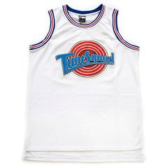 bill murray tune squad costume White Sleeveless College Jersey, White Varsity Basketball Jersey, Game Day Sleeveless Jersey With Team Logo, Sleeveless Team Logo Jersey For Game Day, Sleeveless Jersey With Team Logo For Game Day, Sleeveless Game Day Jersey With Team Logo, Throwback Team Jersey Tops, Throwback Basketball Tops With Team Logo, Throwback Jersey Tops With Team Name