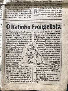 a newspaper with an article about ratnio evangelistaa written in spanish